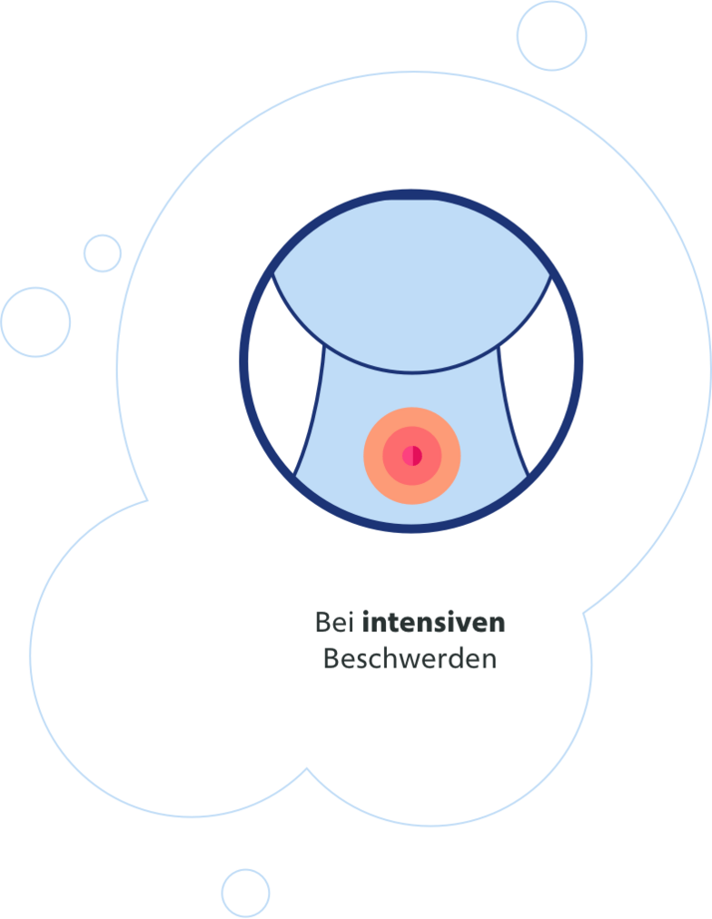 Abbildung intensive Halsschmerzen