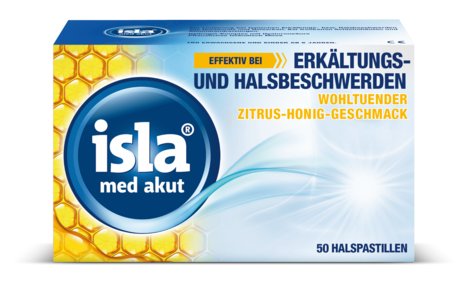 Packshot isla<sup>®</sup> med akut Zitrus-Honig 50er