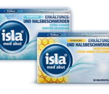 Zwei verschiedene Produkte von isla<sup>®</sup> med bei intensiven Beschwerden. Produkte der isla<sup>®</sup> med Serie.